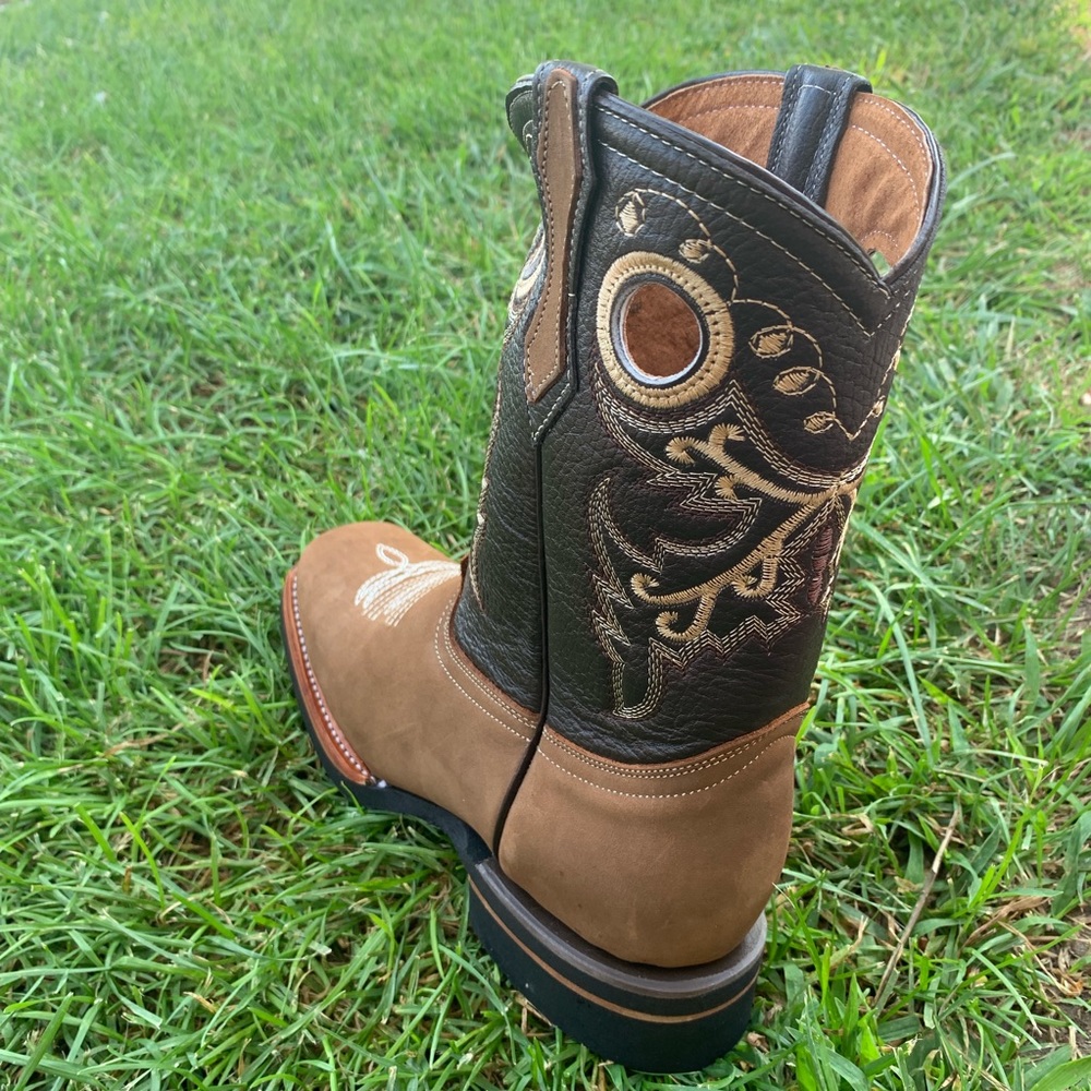 Ladies Western Rodeo Cowgirl Square Toe Boots Hazel Color Hand made in Mexico - Picture 4 of 7